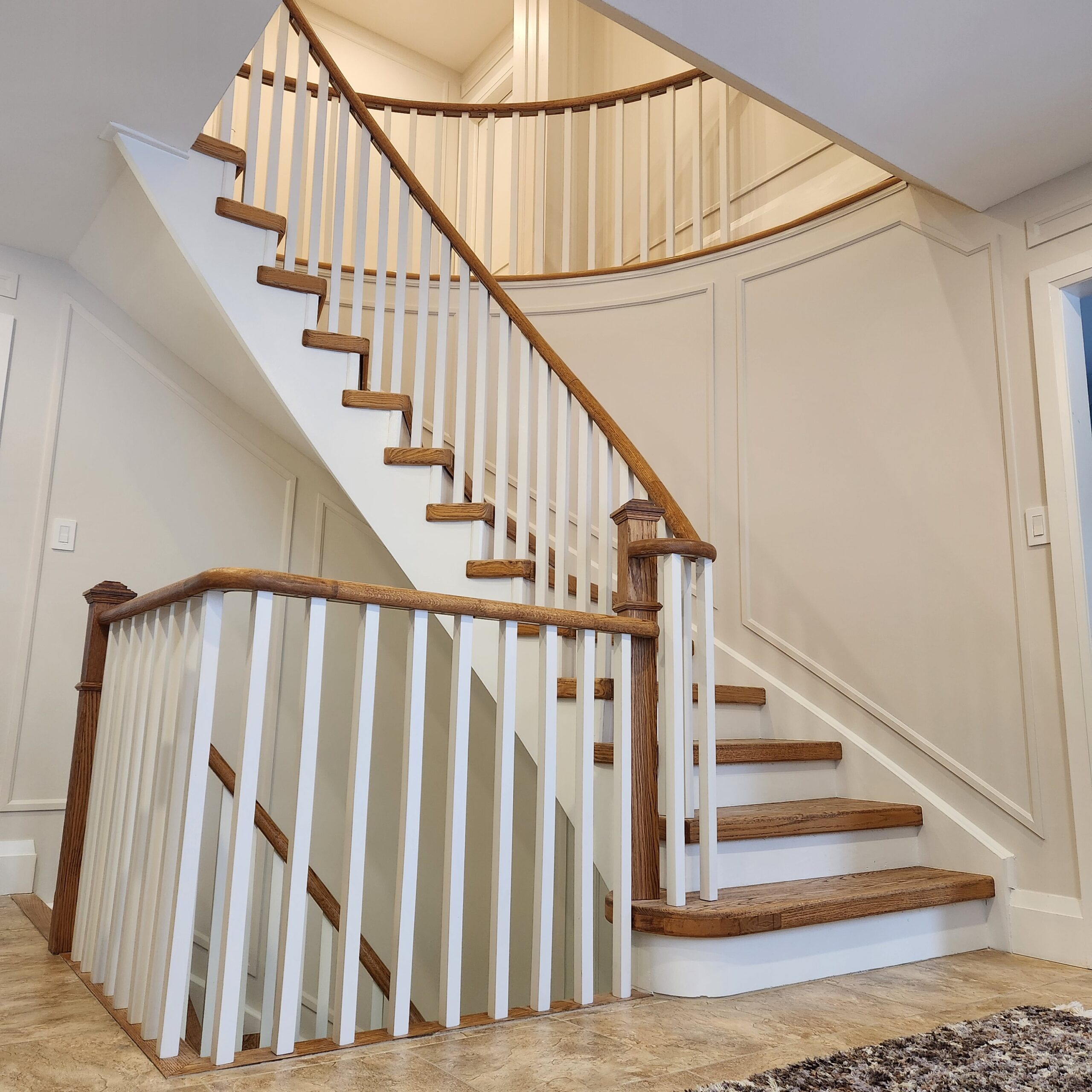 Panel Molding in Staircase & Hallway in Orangeville