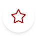 Red outline of a star on a white circular background